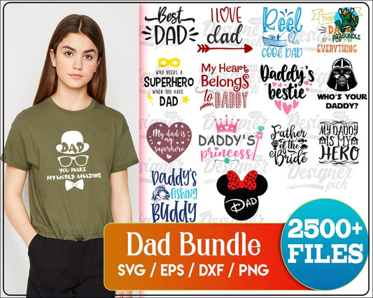 Fathers Day Svg Bundle Dad Daddy Dxf Png Eps Jpg Print Files Cut Cricut Silhouette Digital Download