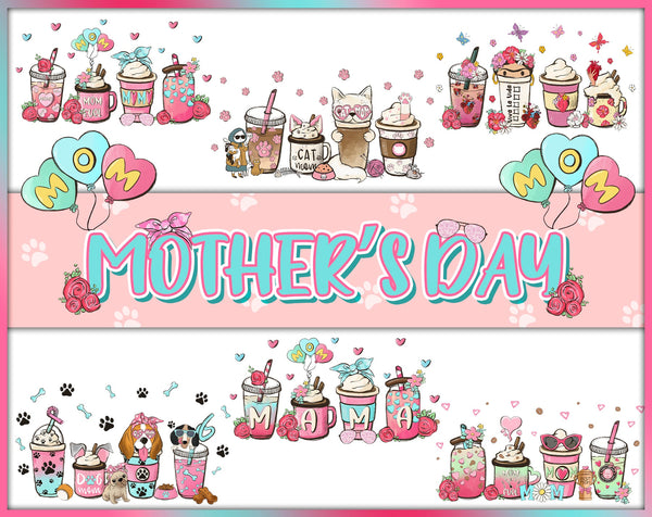 6+ Mother's Day Coffee PNG Bundle, Mama Coffee Png, Mom Fuel Coffee Png, Dog Mom Coffee, Cat Mom Coffee Png, Iced Latte Coffee Lover Png Digital Instant Download
