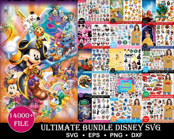 The Ultimate Disney Bundle Svg Fun Bundle Big Svg And For Cricut Files Clipart Svg Princess